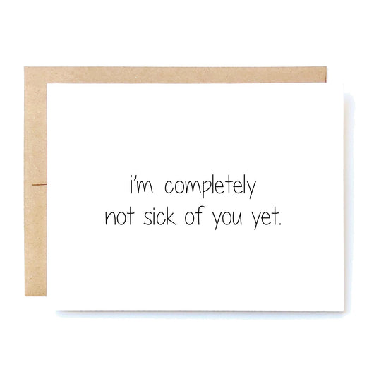 Funny Love Card. Valentines Day Card. Anniversary Card. Boyfriend Card. Girlfriend Card. Husband Wife. Valencia Santa Clarita Gifts. Not Sick Of You In A Nutshell Cards Cheeky Kumquat