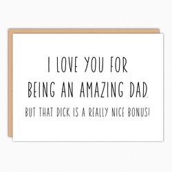 Naughty Father's Day Card From Wife. Dilf Funny Fathers Day Card For Husband For Boyfriend. Love Card For Him. Amazing Dad Dick Bonus 367