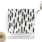 Trees and moons holiday wrapping paper gift wrap