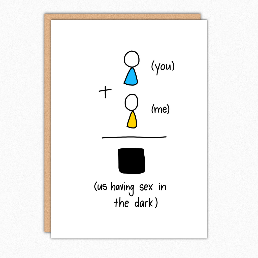 Adult Valentines Day Card. Funny Boyfriend Card. Us Having Sex In The Dark  – In A Nutshell