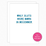 funny birthday card for coworker best friend sister cousin only sluts december