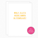 funny birthday card for coworker best friend sister cousin only sluts february