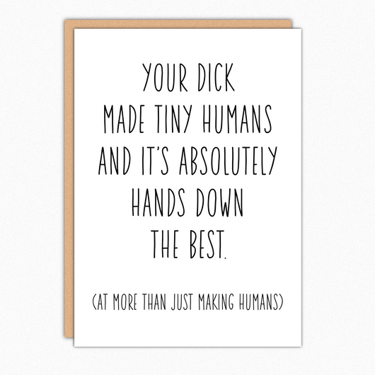 Funny Fathers Day Card For Husband From Wife. Father's Day Card For Baby Daddy. Tiny Humans 368