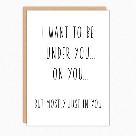 Funny Girlfriend Cards. Long Distance Card For Her. Naughty Cards. Dirty Card. Sex Card. For Girlfriend Wife. Kinky Cards. I Want To Be Greeting Card