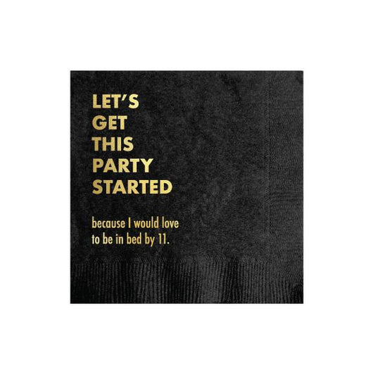 funny party napkin gifts bachelorette birthday party lets get this party started