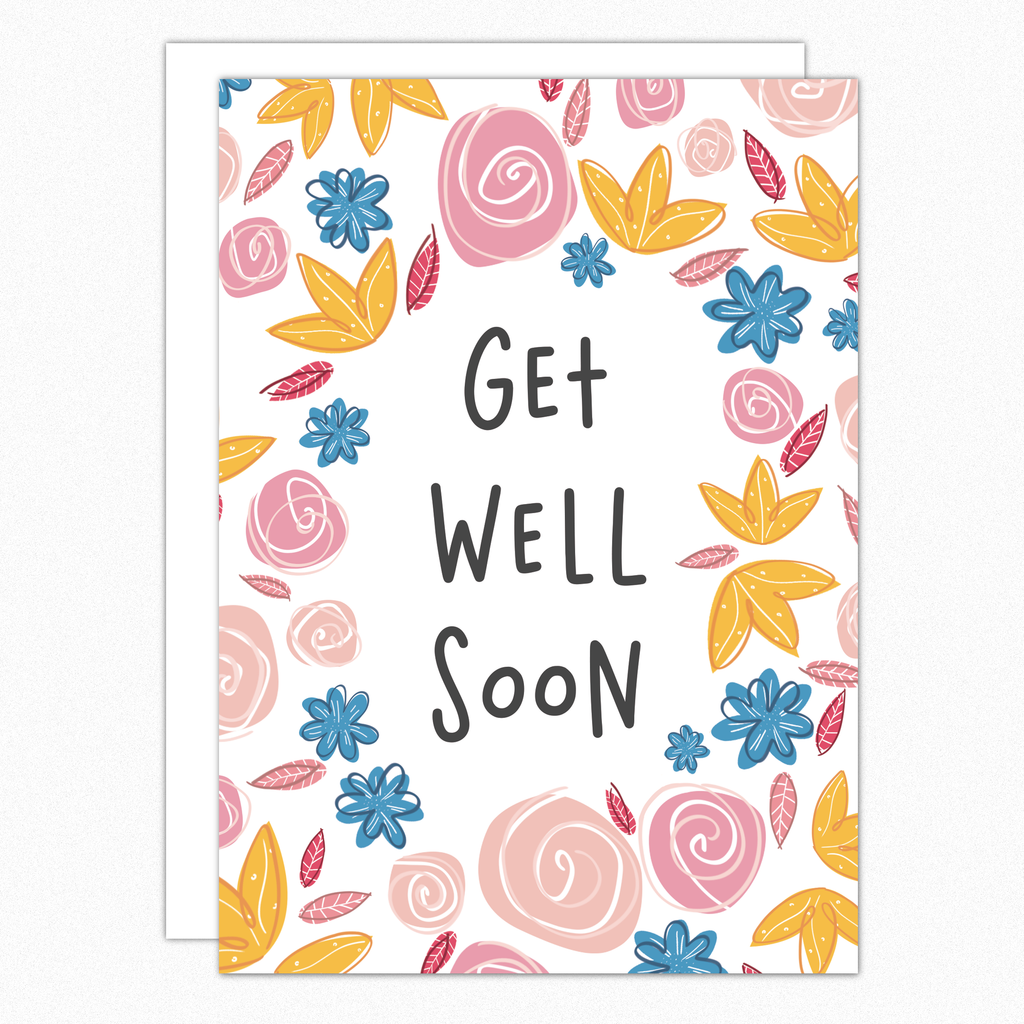 Get Well Soon Card. Feel Better Soon Card. Folded greeting card with envelope – In A Nutshell get-well-soon-card-feel-better-soon-card-folded-greeting-card-with-envelope-in-a-nutshell
