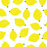 Birthday gift wrap. Birthday wrapping. Lemon wrapping paper. 