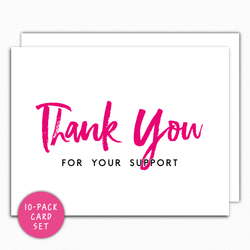 Thank You For Your Support Card Set IN152