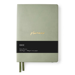 Daily Planner Book. Daily Bullet Journal. Undated Planner. Notebook. Old English 2021 Planner. 2022 Planner. Gifts for her. sage green BUJO
