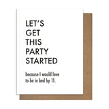 Funny Birthday Card For Friend. Rude Birthday Card. Adult Humor Greeting Card. Let's get this party started
