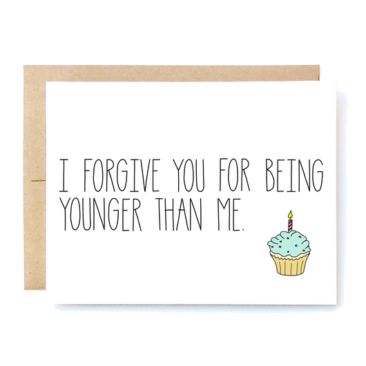 Funny Happy Birthday Card For Brother Sister Cousin Coworker Friend. Funny Bday Card. Santa Clarita Valencia Gifts I forgive you