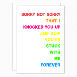 Funny Mothers Card For Wife From Husband. Funny Anniversary Card For Girlfriend. Funny Mothers Day Gift For Wife. Sorry Not Sorry 357