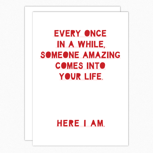 Funny Valentine's Day Card Anniversary Card Love Card For Husband Wife Girlfriend Boyfriend. Nutshell cards Here I am