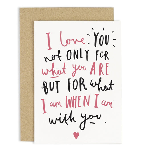 I Love You Valentine's Day Card. Anniversary Card. Love quote.