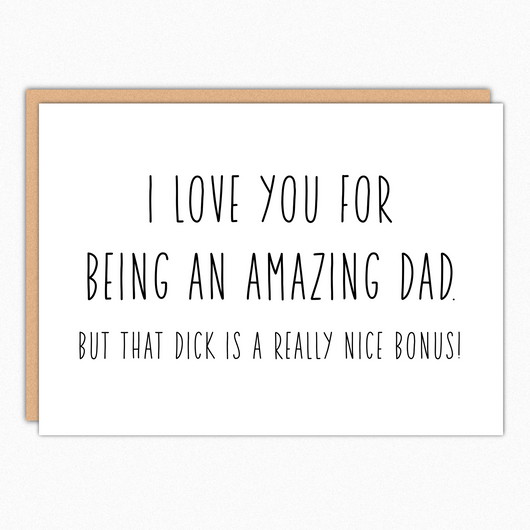 Naughty Father's Day Card From Wife. Dilf Funny Fathers Day Card For Husband For Boyfriend. Love Card For Him. Amazing Dad Dick Bonus 367