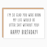 best friend birthday gift best friend birthday card utter shit nutshell cards 