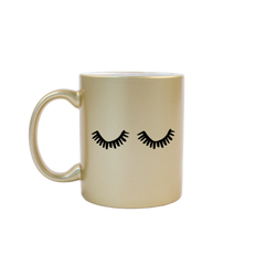 cute birthday gift for girlfriend santa clarita valencia talking out of turn gold ceramic eyelash mug