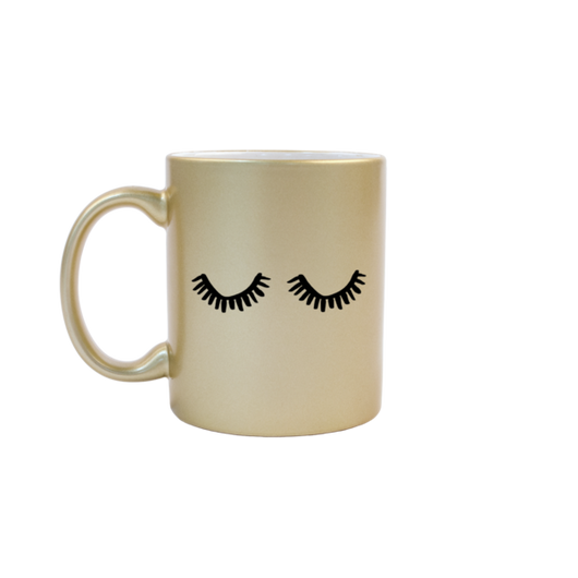 cute birthday gift for girlfriend santa clarita valencia talking out of turn gold ceramic eyelash mug