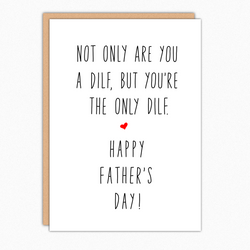 Dilf Funny Fathers Day Card For Husband For Boyfriend. Naughty Father's Day Card From Wife. For Spouse. Only Dilf