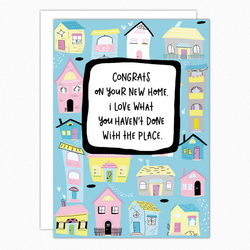 Funny New Home Card. Housewarming Gift. Funny New House Apartment Congrats Card. Rude Cheeky