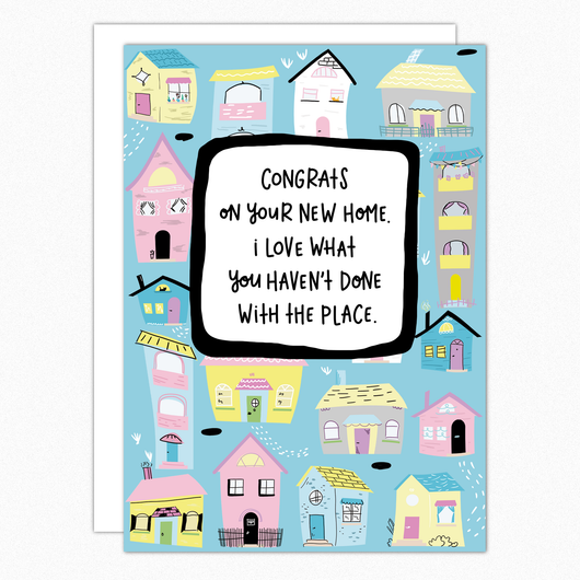 Funny New Home Card. Housewarming Gift. Funny New House Apartment Congrats Card. Rude Cheeky