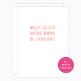 funny birthday card for coworker best friend sister cousin only sluts january