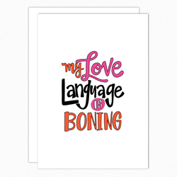 funny boyfriend card girlfriend card naughty i love you card love language is boning nutshell cards