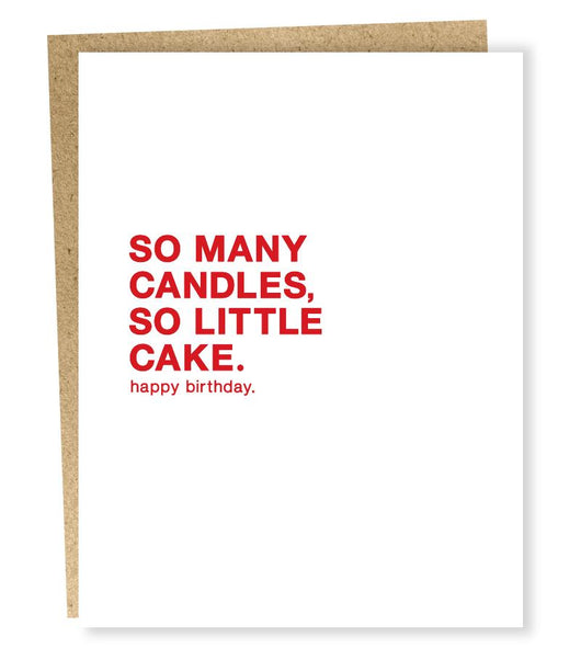 funny cheeky sassy birthday card for friend coworker in a nutshell sapling press so many candles SP448