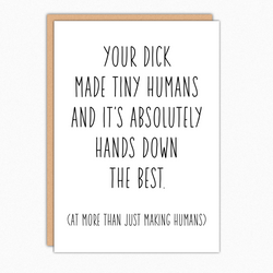 Funny Fathers Day Card For Husband From Wife. Father's Day Card For Baby Daddy.  Tiny Humans 368