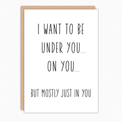 Funny Girlfriend Cards. Long Distance Card For Her. Naughty Cards. Dirty Card. Sex Card. For Girlfriend Wife. Kinky Cards. I Want To Be Greeting Card