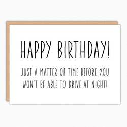 Funny Birthday Card. Rude Birthday Card. Sarcastic Birthday. Humorous Birthday Card For Friend Brother Sister. Drive At Night 363