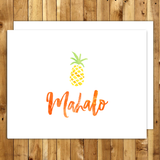 mahalo cards thank you cards set hawaii mahalo pineapple