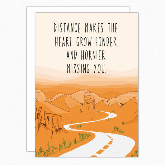 Missing You Card. Long Distance Relationship Card. Naughty Social Distancing Card, LDR.