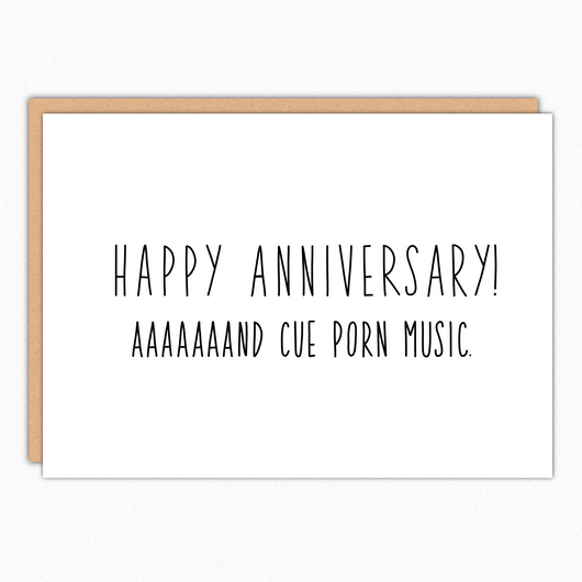 naughty anniversary card for husband for boyfriend for girlfriend funny anniversary card cue porn music nutshell greeting card