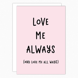 Naughty Card. Boyfriend Card. Girlfriend Card. Love me always In A Nutshell