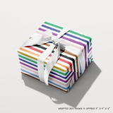 pride rainbow flag gift wrap gay lesbian gift LGBTQIA+ wrapping paper 9x9x5 box